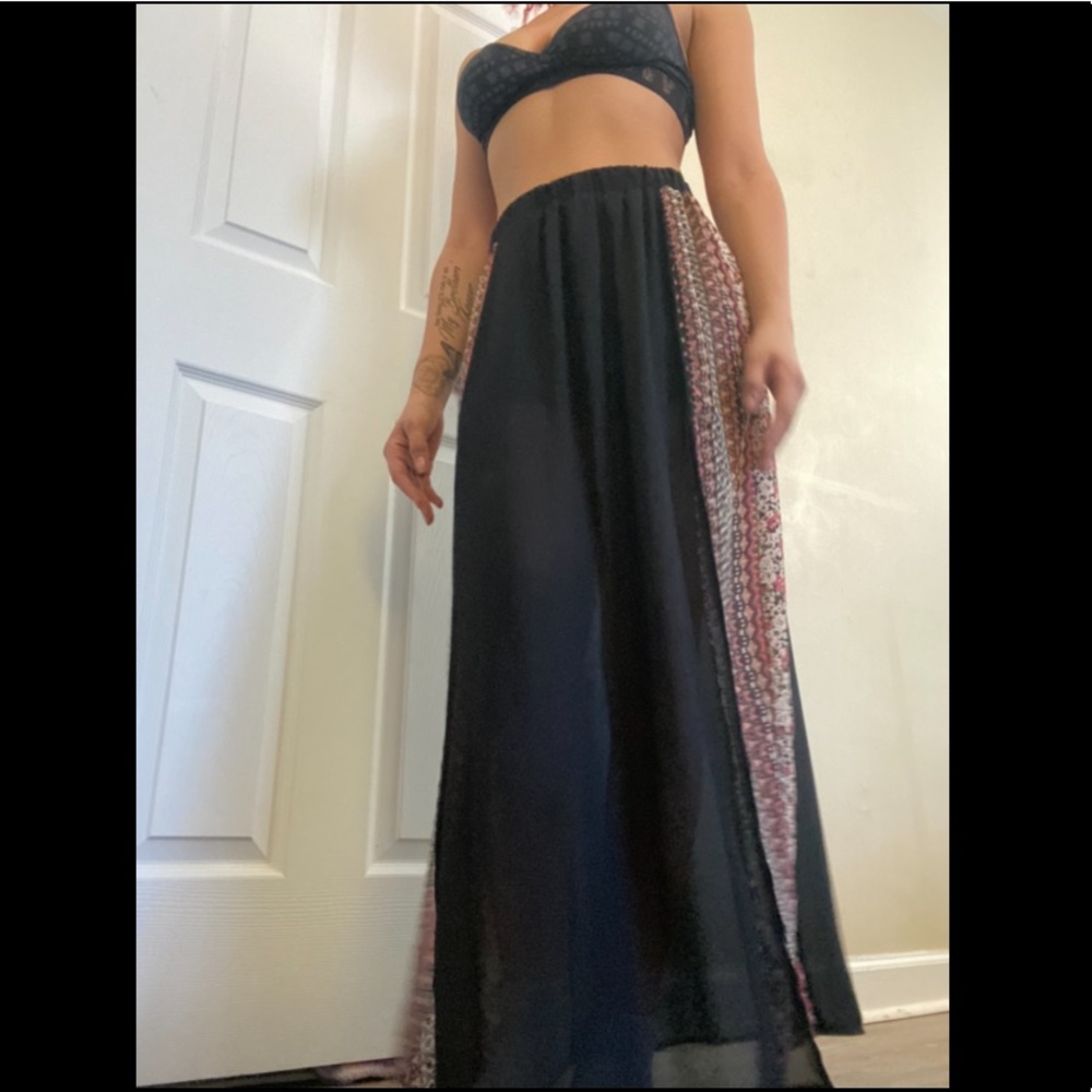 Black Maxi Skirt w/ Slit